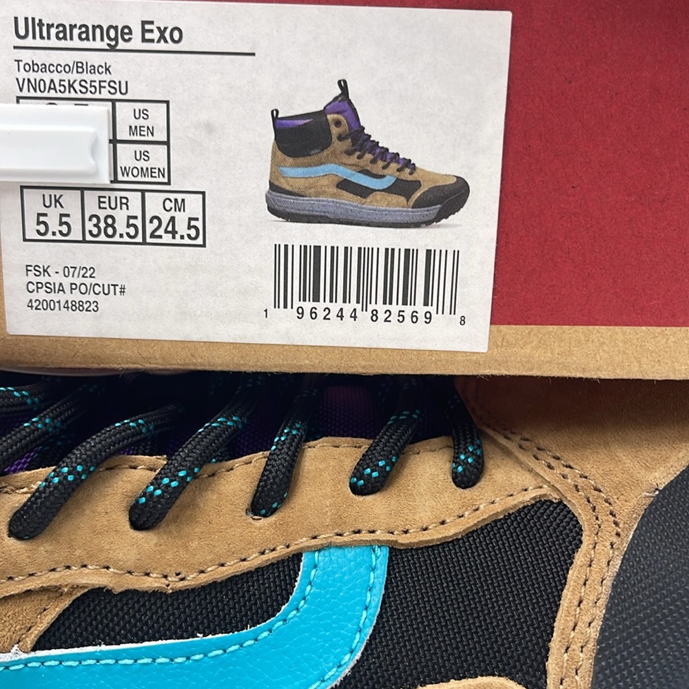 Vans WMNS High-Top Sneakers Boots Blue and Tan Accents Ultrarange Exo
Tobacco - Picture 16 of 16
